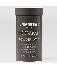 La Biosthetique Homme Powder Wax - Моделирующая паста-тянучка для волос с атласным блеском 14 г